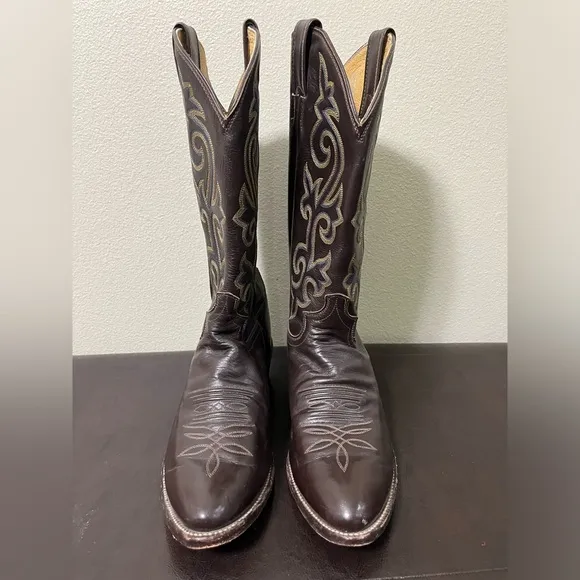 Mens Justin Classic Western Cowboy Boots brown Size 9 EE