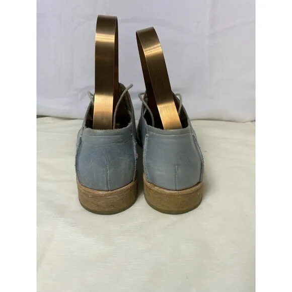 Men's Lloyd Powder Blue Leather Oxfords Made in Germany Style# Gardell US 7.5