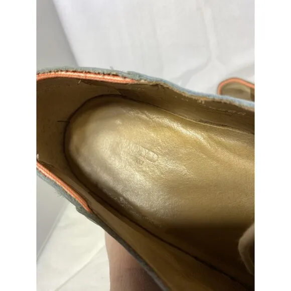 Men's Lloyd Powder Blue Leather Oxfords Made in Germany Style# Gardell US 7.5