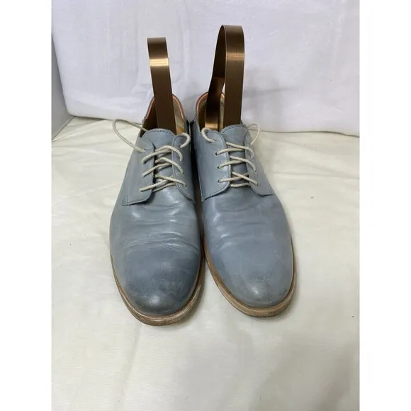 Men's Lloyd Powder Blue Leather Oxfords Made in Germany Style# Gardell US 7.5