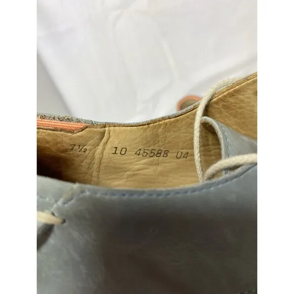Men's Lloyd Powder Blue Leather Oxfords Made in Germany Style# Gardell US 7.5