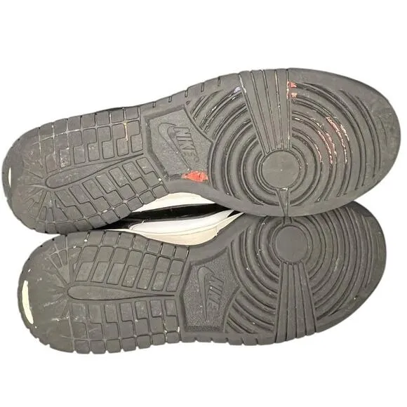 Mens Nike Dunk Low Retro DD1391-100 Leather Athletic Sneaker Shoes Size 8 Black