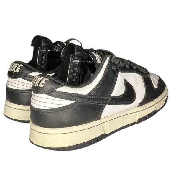 Mens Nike Dunk Low Retro DD1391-100 Leather Athletic Sneaker Shoes Size 8 Black