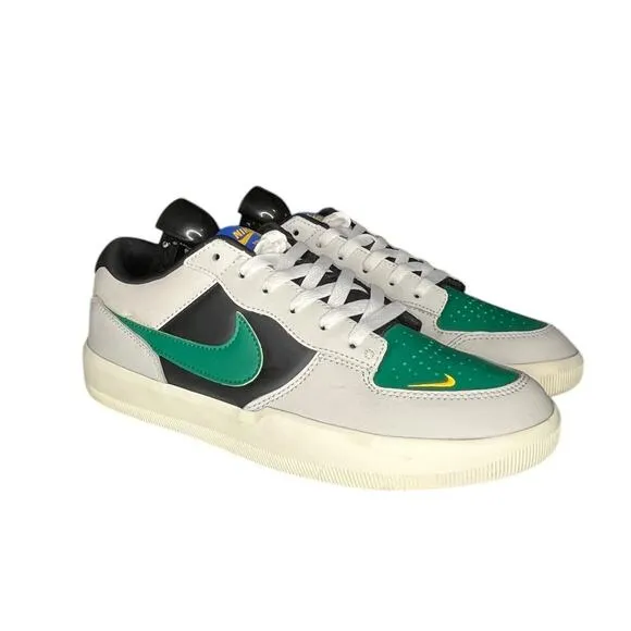 Mens Nike SB Force 58 Premium Skate Shoes Size 8.5 Gray Green