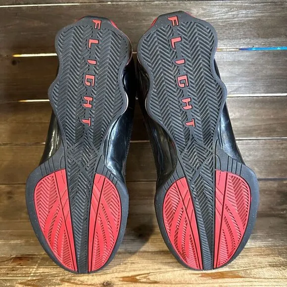 Mens Nike Shox Flight 9 Black Athletic Mid Basketball Shoes Sneakers Size 10.5 D