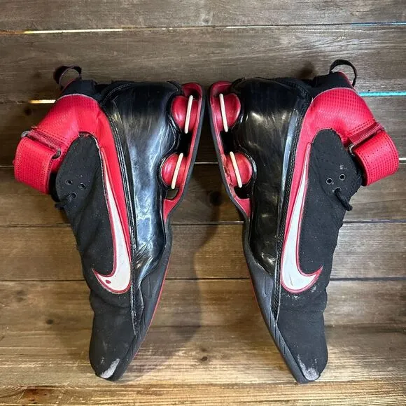 Mens Nike Shox Flight 9 Black Athletic Mid Basketball Shoes Sneakers Size 10.5 D