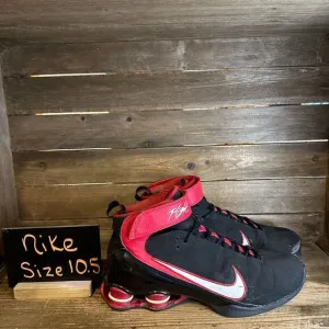 Mens Nike Shox Flight 9 Black Athletic Mid Basketball Shoes Sneakers Size 10.5 D