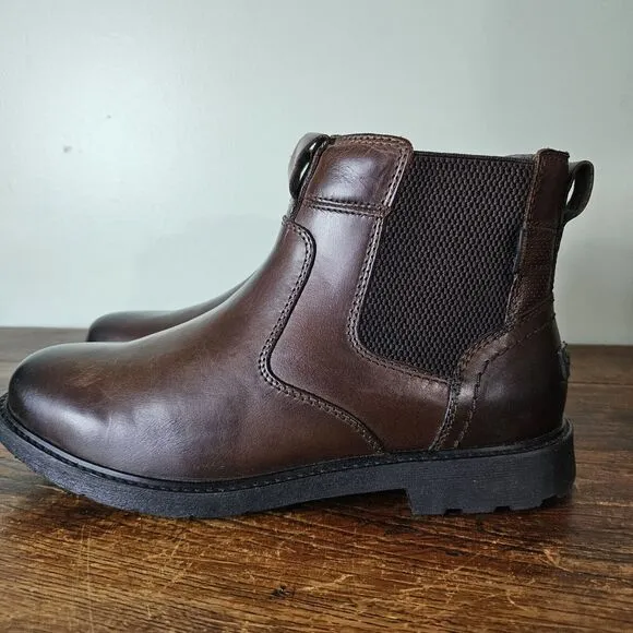 Mens Nunn Bush 1912 Plain Toe Chelsea Boot Brown Crazy Horse 9 Wide (EE)