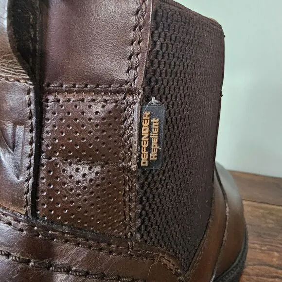 Mens Nunn Bush 1912 Plain Toe Chelsea Boot Brown Crazy Horse 9 Wide (EE)