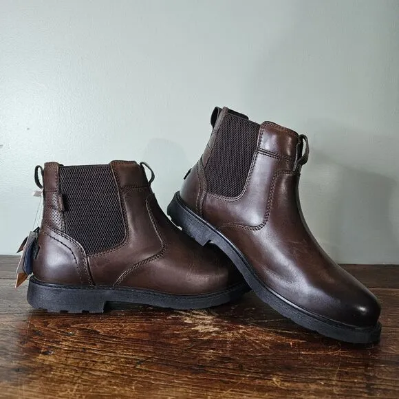Mens Nunn Bush 1912 Plain Toe Chelsea Boot Brown Crazy Horse 9 Wide (EE)