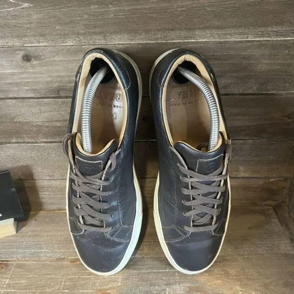 Mens Greats‎ Brown Leather Made in Italy Sneakers Shoes Size 9 M GUC