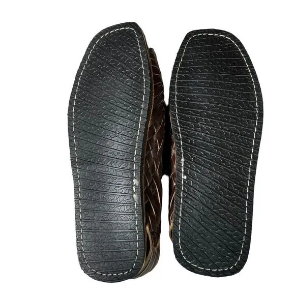 Men’s Mexican Huarache Woven Leather Buckled Sandals
