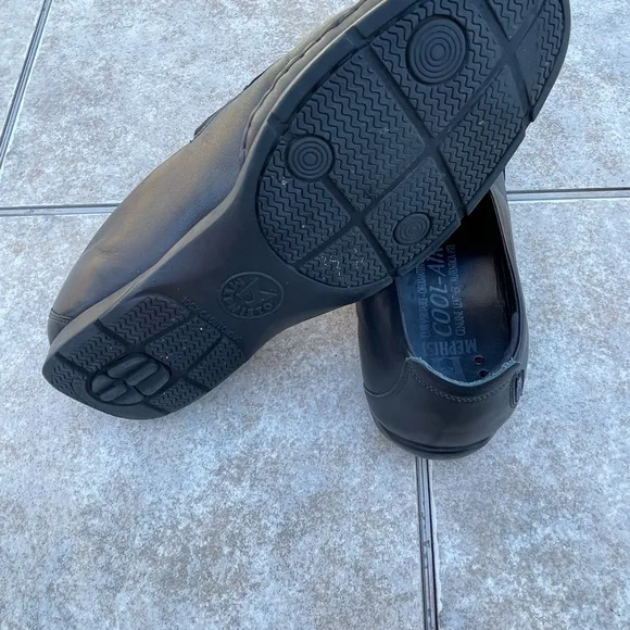 Mephisto “edlef” Black Leather Cool Air Driving Shoes