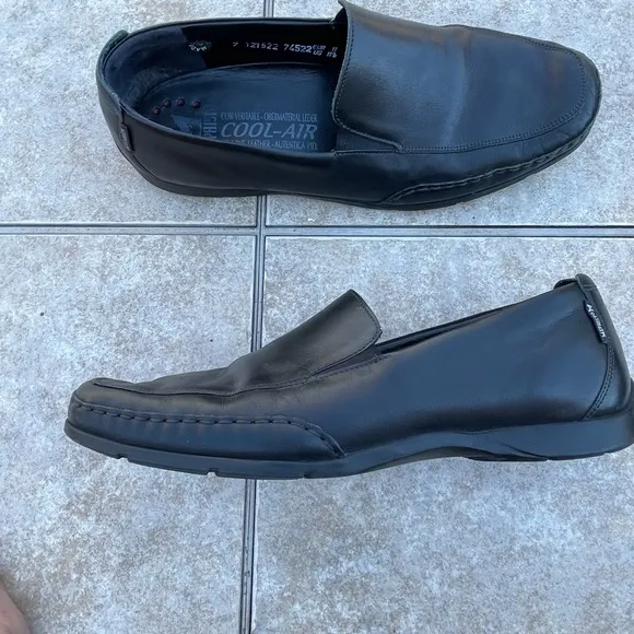 Mephisto “edlef” Black Leather Cool Air Driving Shoes