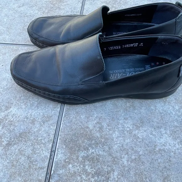 Mephisto “edlef” Black Leather Cool Air Driving Shoes