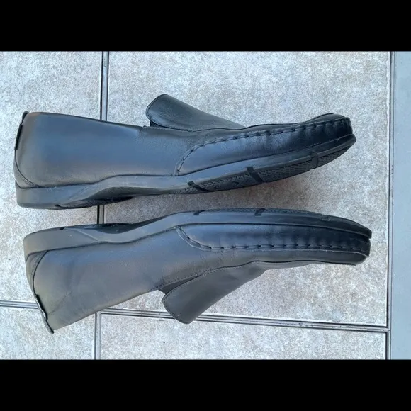 Mephisto “edlef” Black Leather Cool Air Driving Shoes