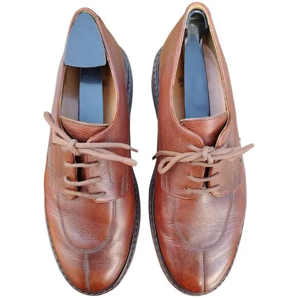 Mephisto Marlon Pebble Grain Oxford w/ Goodyear Welt,8.5, Brown, Shock Absorbers