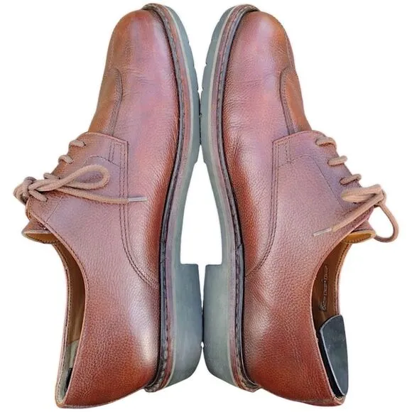 Mephisto Marlon Pebble Grain Oxford w/ Goodyear Welt,8.5, Brown, Shock Absorbers