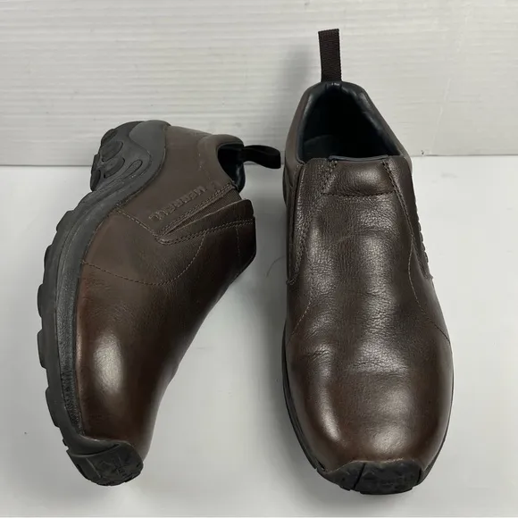 MERRELL Jungle Moc Mens Size 11 Shoes Brown Leather Slip On Loafers