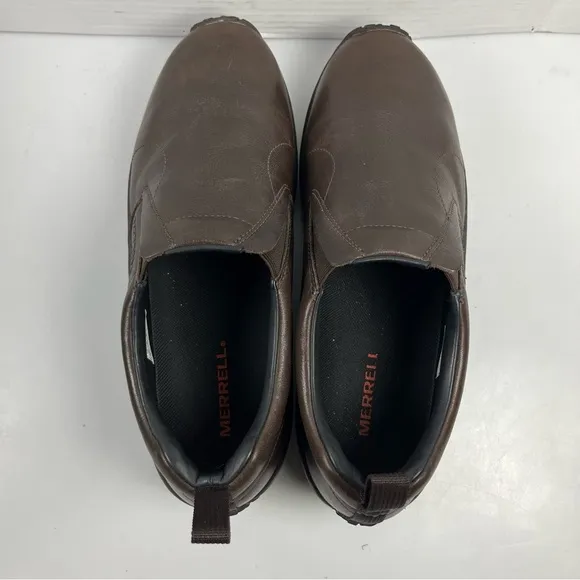 MERRELL Jungle Moc Mens Size 11 Shoes Brown Leather Slip On Loafers