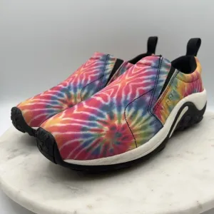 Merrell Jungle Moc Tie Dye Slip On Comfort Shoes Rainbow Festival Casual Sz 7.5