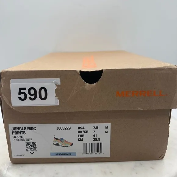 Merrell Jungle Moc Tie Dye Slip On Comfort Shoes Rainbow Festival Casual Sz 7.5