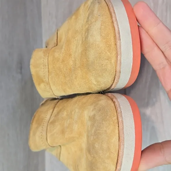 Merrell Women Juno Camel Leather Mule Clog shoes Platform shoes sz 10