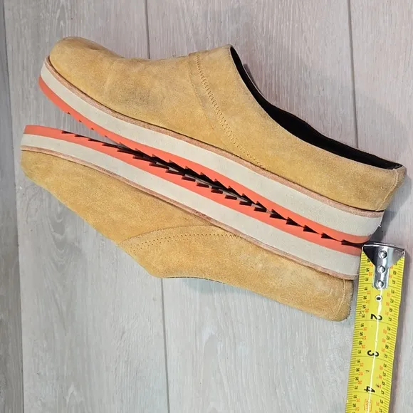 Merrell Women Juno Camel Leather Mule Clog shoes Platform shoes sz 10