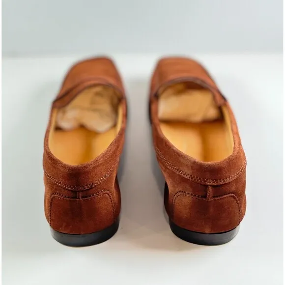 Mezlan Mens Shoes Brown Suede Italian Loafer Penny Driving Slip On Size 9.5