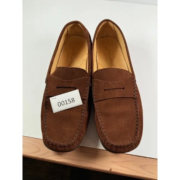 Mezlan Mens Shoes Brown Suede Italian Loafer Penny Driving Slip On Size 9.5