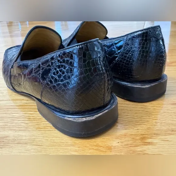 Mezlan Platinum Botero Alligator Crocodile Loafer shoes 8.5 Men’s Made in Spain