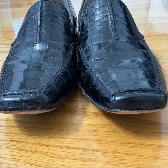 Mezlan Platinum Botero Alligator Crocodile Loafer shoes 8.5 Men’s Made in Spain