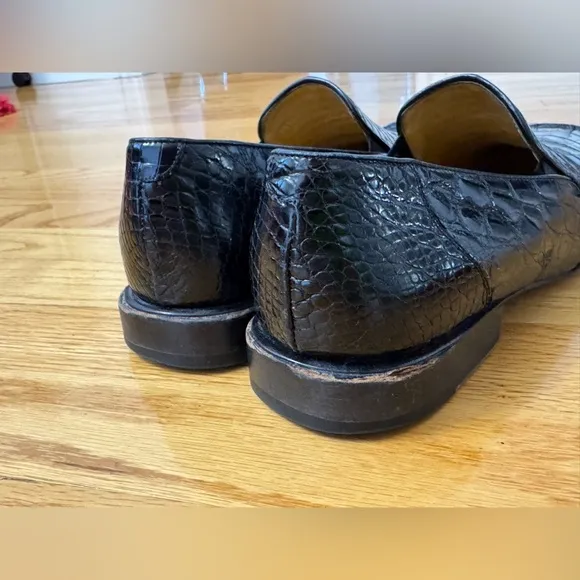 Mezlan Platinum Botero Alligator Crocodile Loafer shoes 8.5 Men’s Made in Spain
