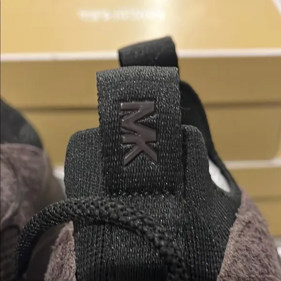 Michael Kors Black and Brown Sneakers with Retro-Inspired Design