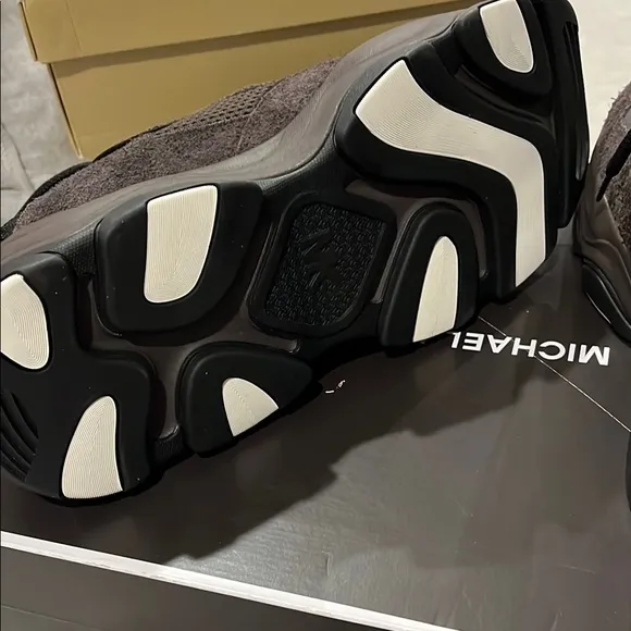 Michael Kors Black and Brown Sneakers with Retro-Inspired Design