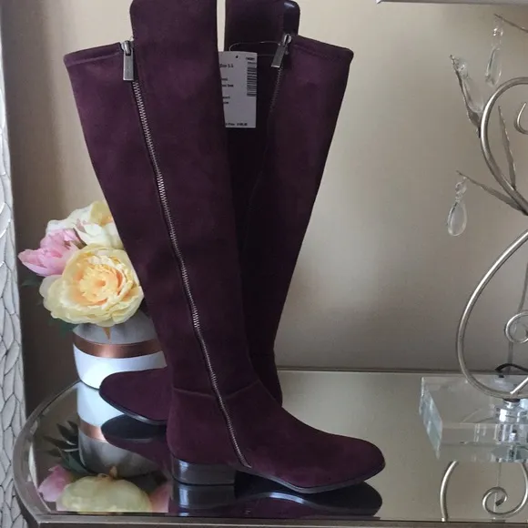 Michael Kors Bromley Suede Over The Knee Boots