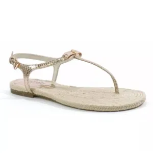 MICHAEL KORS METALLIC WOVEN SANDALS