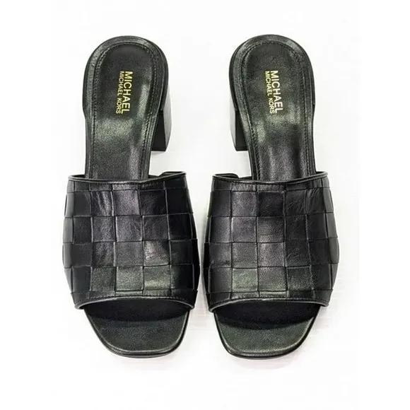 Michael Kors Women's Ingrid Woven Mid-Heel Mule Sandals Size 7 (MSRP $155)