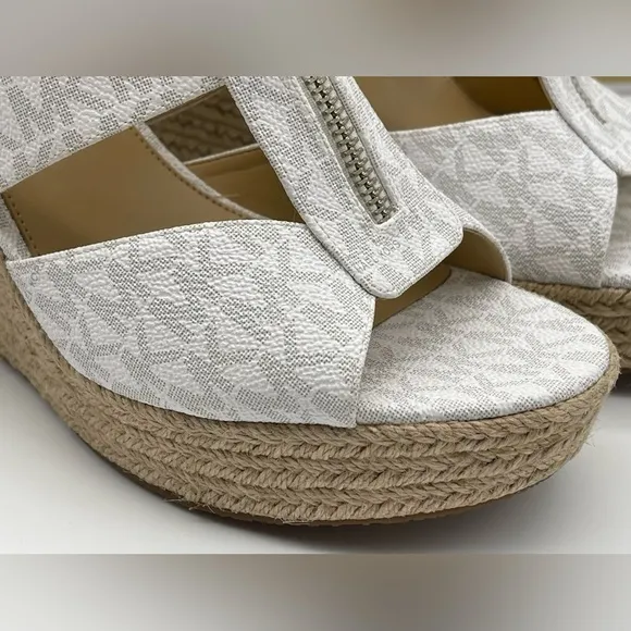 Michael Kors Women's Caged Espadrille Wedges Platform Sandals Shoes