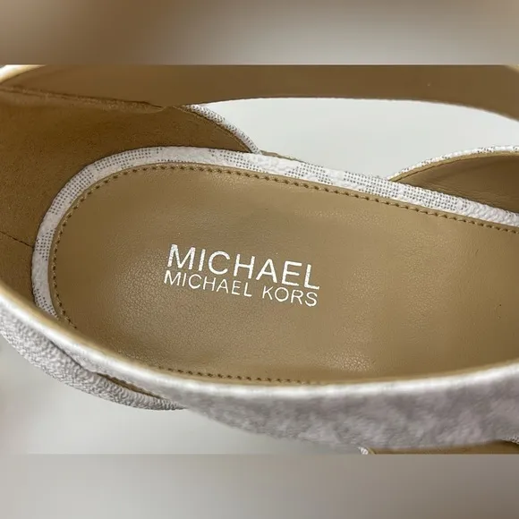 Michael Kors Women's Caged Espadrille Wedges Platform Sandals Shoes