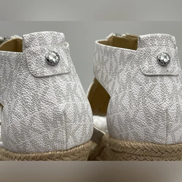 Michael Kors Women's Caged Espadrille Wedges Platform Sandals Shoes