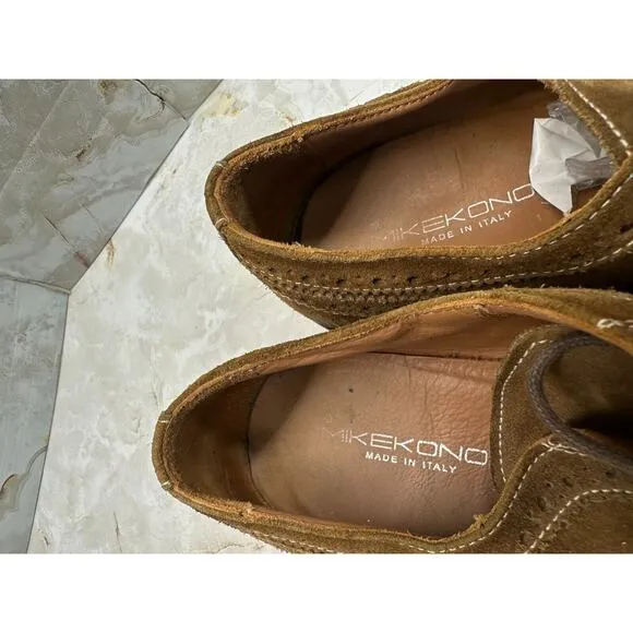 Mike konos Derby Shoes Men's 8.5‎ Suede Leather Oxford Italy