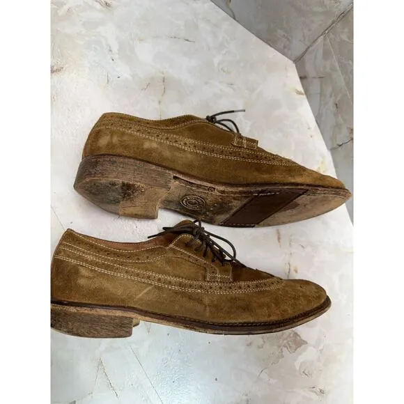 Mike konos Derby Shoes Men's 8.5‎ Suede Leather Oxford Italy
