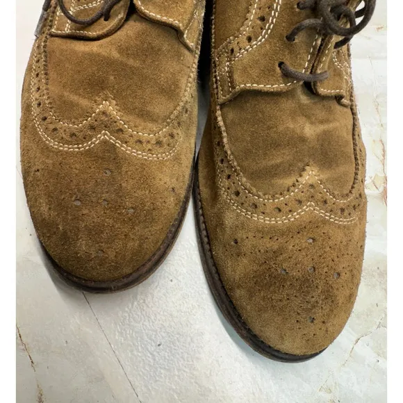 Mike konos Derby Shoes Men's 8.5‎ Suede Leather Oxford Italy