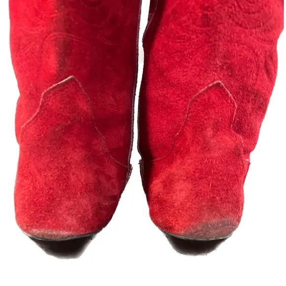 Mimosas Red Suede Women's Cowboy Boots Size 9