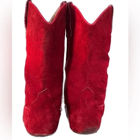 Mimosas Red Suede Women's Cowboy Boots Size 9