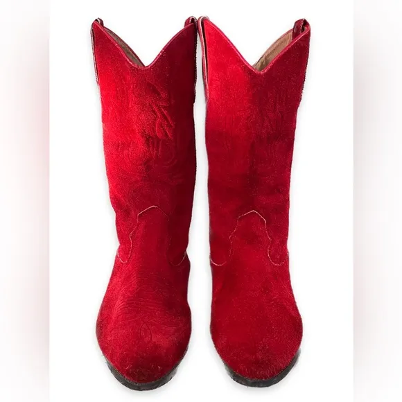 Mimosas Red Suede Women's Cowboy Boots Size 9