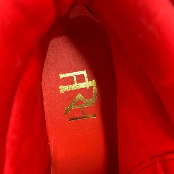 Monchino Platform tennis shoes Red Velvet Urban boots Rubber Heals
