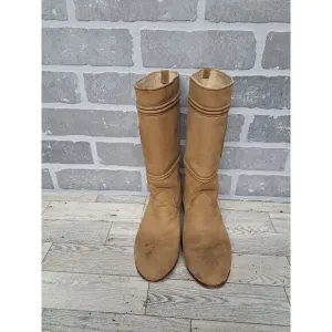 Mor-Rom Brown Suede Horseshoe‎ Cowgirl Western Boots Women's US 3.5 Mex 20.5