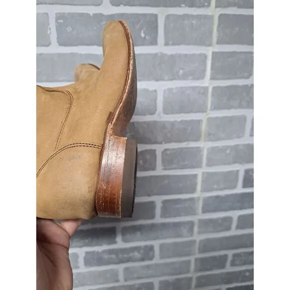 Mor-Rom Brown Suede Horseshoe‎ Cowgirl Western Boots Women's US 3.5 Mex 20.5